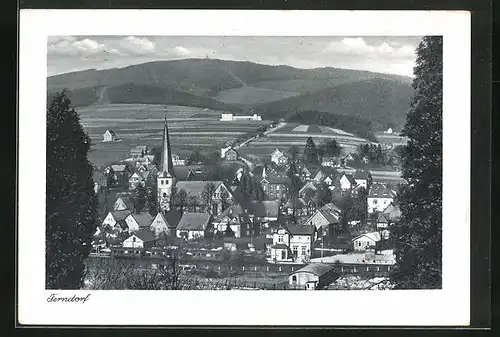 AK Ferndorf, Teilansicht mit Kirche