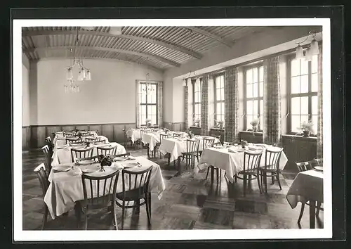 AK Gerlingen bei Stuttgart, Sanatorium Schillerhöhe, Speisesaal, Innenansicht