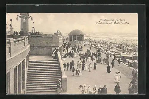 AK Borkum, Wandelhalle mit Musik-Pavillon