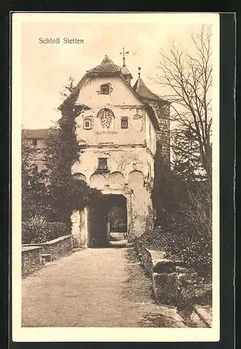 AK Stetten, Schloss, Eingang mit Tor