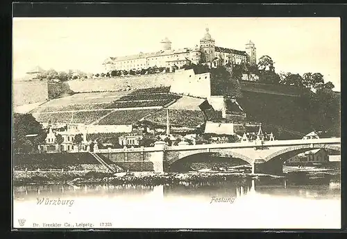 AK Würzburg, Blick auf Festung