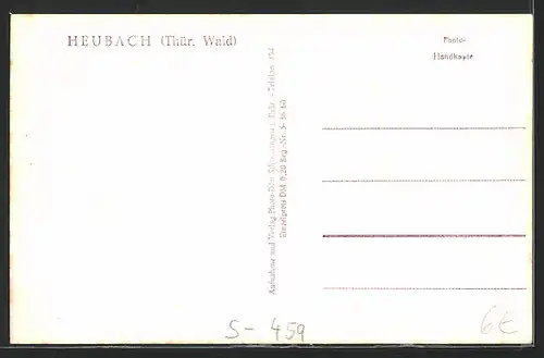 AK Heubach /Thür. Wald, Teilansicht des Ortes mit Hügel