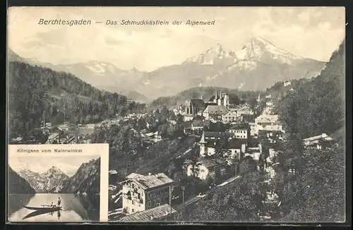 AK Berchtesgaden, Ortsansicht, Königssee