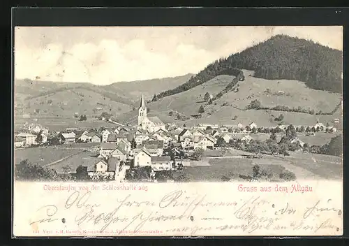AK Oberstaufen /Allgäu, Teilansicht von der Schlosshalle aus gesehen
