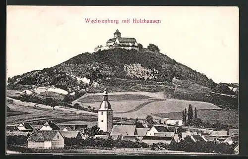 AK Holzhausen, Teilansicht mit Wachsenburg