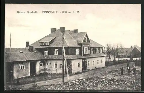 AK Zinnwald, Partie an der Biliner Bierhalle