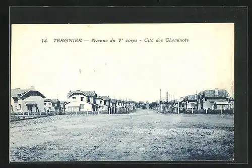 AK Tergnier, Avenue du V. corps, Cité des Cheminots