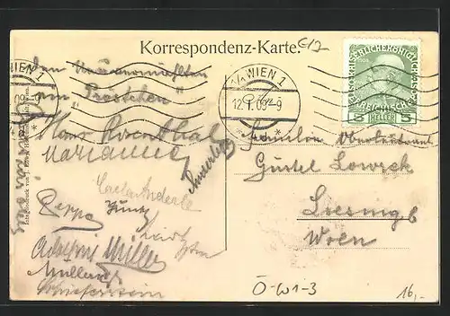 AK Wien, Restaurant Deutsches Haus von Friedrich Kargl, Keller