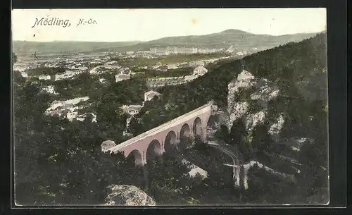 AK Mödling, Viadukt am Stadtrand