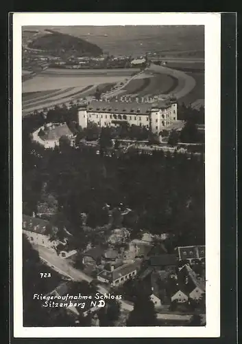 AK Sitzenberg, Fliegeraufnahme mit Schloss