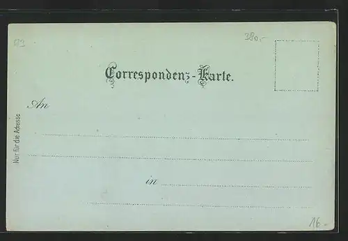 Mondschein-Lithographie Engelhartszell /Donau, Ortsansicht