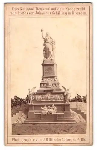 Fotografie J. B. Hilsdorf, Bingen a. Rh., Ansicht Rüdesheim a. Rh., Nationaldenkmal auf dem Niederwald