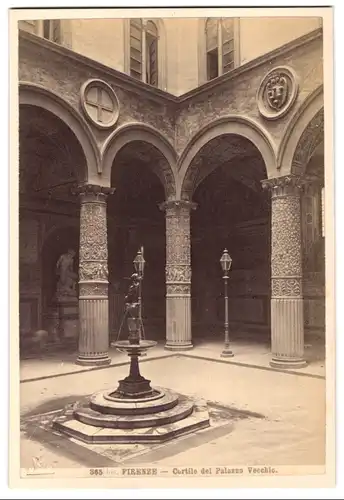 Fotografie unbekannter Fotograf, Ansicht Firenze, Cortile del Palazzo Vecchio