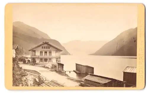 Fotografie J. Scherle, Tölz, Ansicht Achensee, Haus im Ortsteil Scholastika