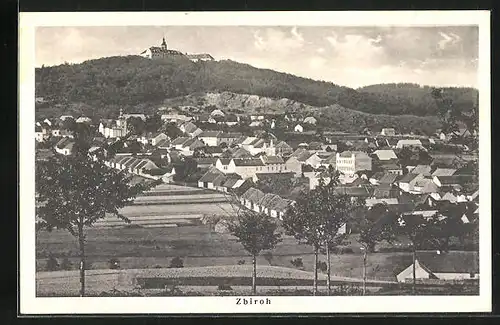 AK Zbiroh, Panoramablick auf den Ort