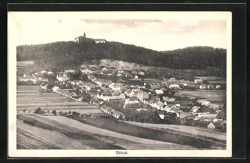 AK Zbiroh, Ortsansicht mit Schloss