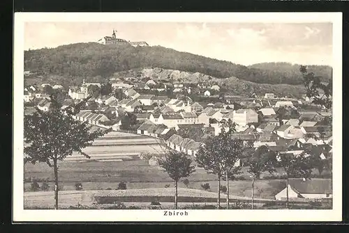 AK Zbiroh, Ortsansicht mit Schloss