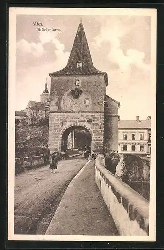 AK Mies, Kinder vorm Brückenturm