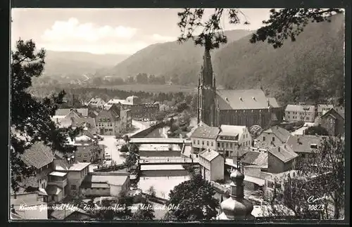 AK Gemünd /Eifel, Ortspartie mit Kirche