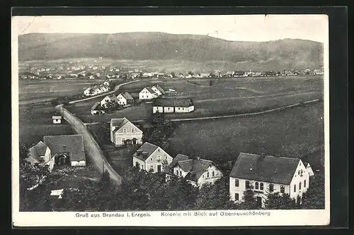 AK Brandau, Kolonie mit Blick auf Oberschönberg