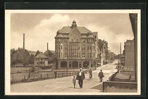 AK Warnsdorf / Varnsdorf, Ortspartie