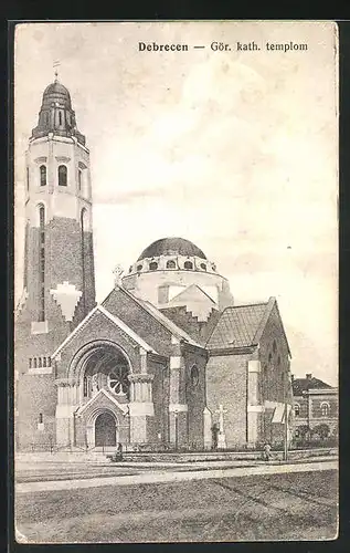 AK Debrecen / Debreczin, Gör kath. templom