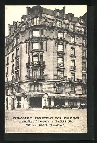 AK Paris, Grands Hotels du Cèdre, Rue Lacépède