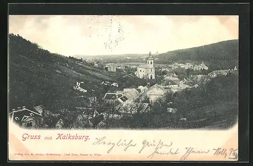 AK Kalksburg, Teilansicht mit Kirche