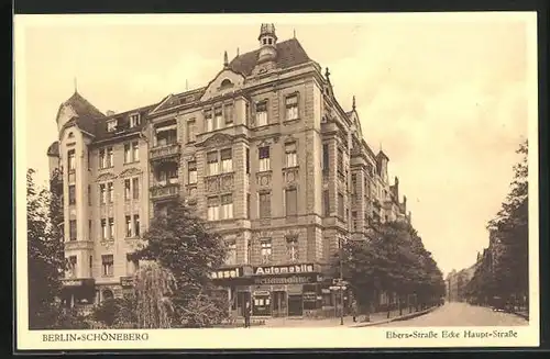 AK Berlin-Schöneberg, Ebers-Strasse Ecke Haupt-Strasse