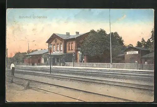 AK Unterlüss, Bahnhof im Ort