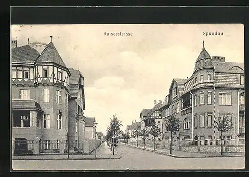AK Berlin-Spandau, Villen in der Kaiserstrasse