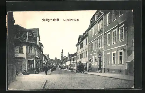 AK Heiligenstadt, Wilhelmstrasse mit Tapetengeschäft