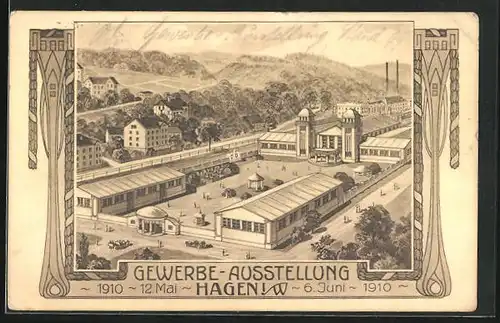 Künstler-AK Hagen i. W., Gewerbe-Ausstellung 1910