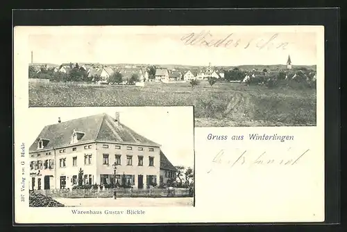 AK Winterlingen, Warenhaus Gustav Blickle, Totalansicht