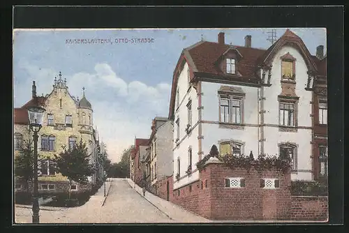 AK Kaiserslautern, Otto-Strasse mit Wohnhäusern