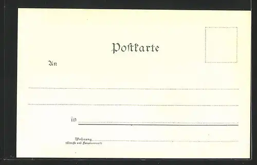 Lithographie Oschatz, Kaserne, Kirche und Rathaus, Totalansicht