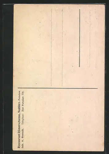 AK Nedlitz, Restaurant Römerschanze