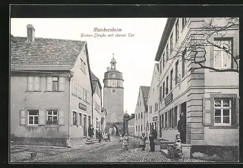 AK Mainbernheim, Blick in die Herrenstrasse mit oberen Tor