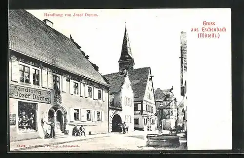 AK Eschenbach / Mittelfr., Strassenpartie an der Handlung Josef Dumm