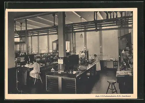 AK Leverkusen, Blick in das Farbenlaboratorium der I.G. Farbenindustrie