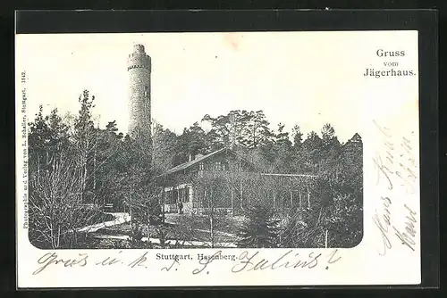 AK Stuttgart-Hasenberg, Gasthaus Jägerhaus