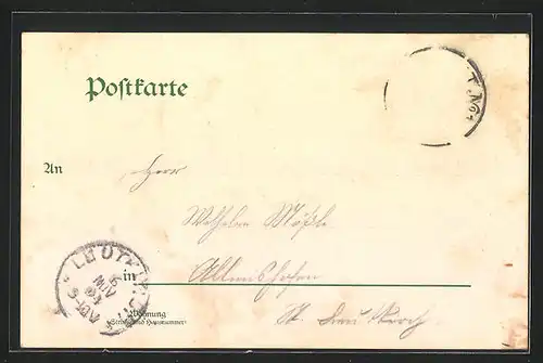 Lithographie Stuttgart, K. Residenzschloss, Ortsansicht aus der Vogelschau