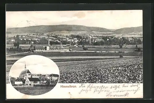 AK Himmelkron, Ortsansicht mit Kirche und Umgebung