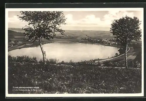 AK Schalkenmehrener Maar, Ehem. Vulkan in der Eifel, Partie am See