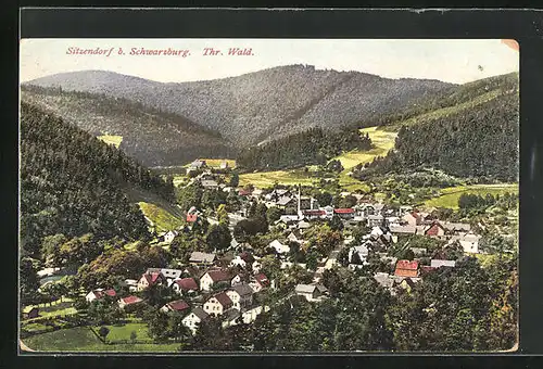 AK Sitzendorf b. Schwarzburg /Thr. Wald, Teilansicht