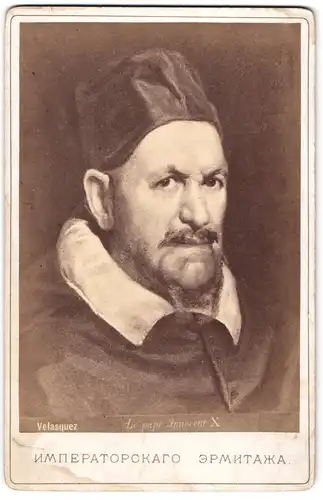 Fotografie W. Clasen, St. Petersburg, Kadetten-Linie 7-2, Gemälde Papst Innozenz X.