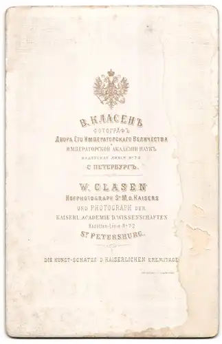 Fotografie W. Clasen, St. Petersburg, Kadetten-Linie 7-2, Gemälde Papst Innozenz X.