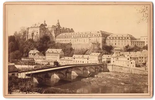 Fotografie unbekannter Fotograf, Ansicht Altenburg, Blick auf den Ort mit Schloss