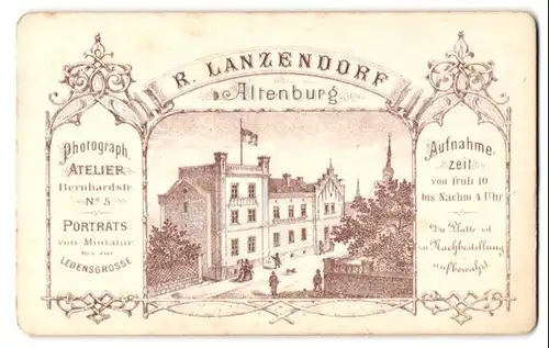 Fotografie R. Lanzendorf, Altenburg, Ansicht Altenburg, Strassenpartie mit Ateliersgebäude