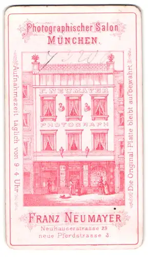 Fotografie Franz Neumayer, München, Neuhauserstr. 29, Ansicht München, Aussenfasade des Ateliers